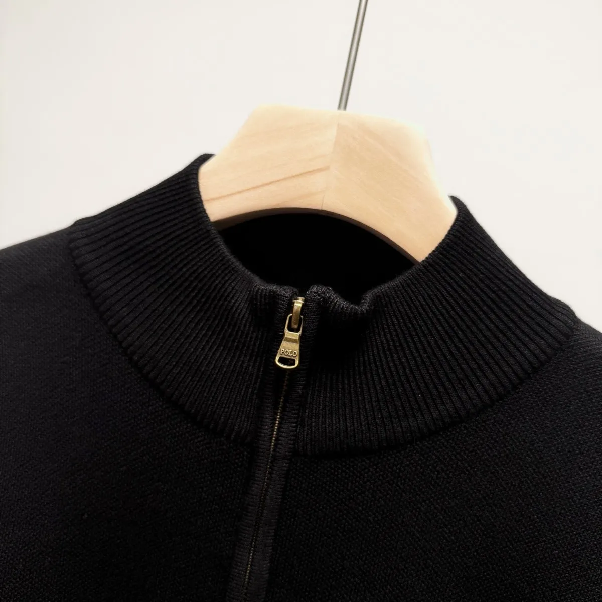 P260 Ralph Lauren half-pull stand-up collar sweater and sweater Color: Black Gray Treasure Size: S-XXL 1:1 same style, model number (RL15745)